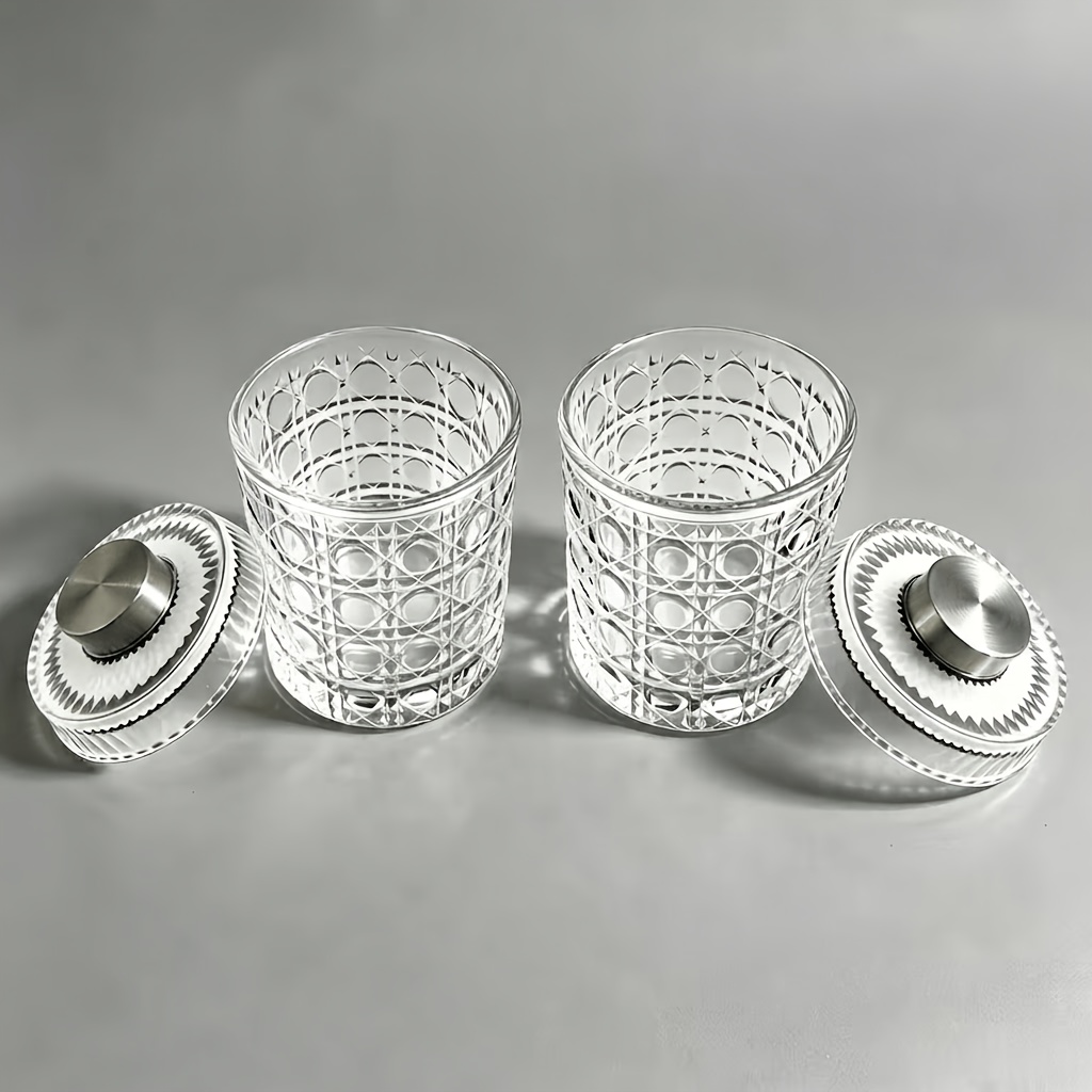 회전 받침대가 있는 2개의 크리스탈 위스키 잔 세트 - - Home Bar Set 리뷰 및 가격